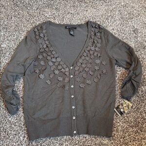 INC International Concepts Gray Knit Top